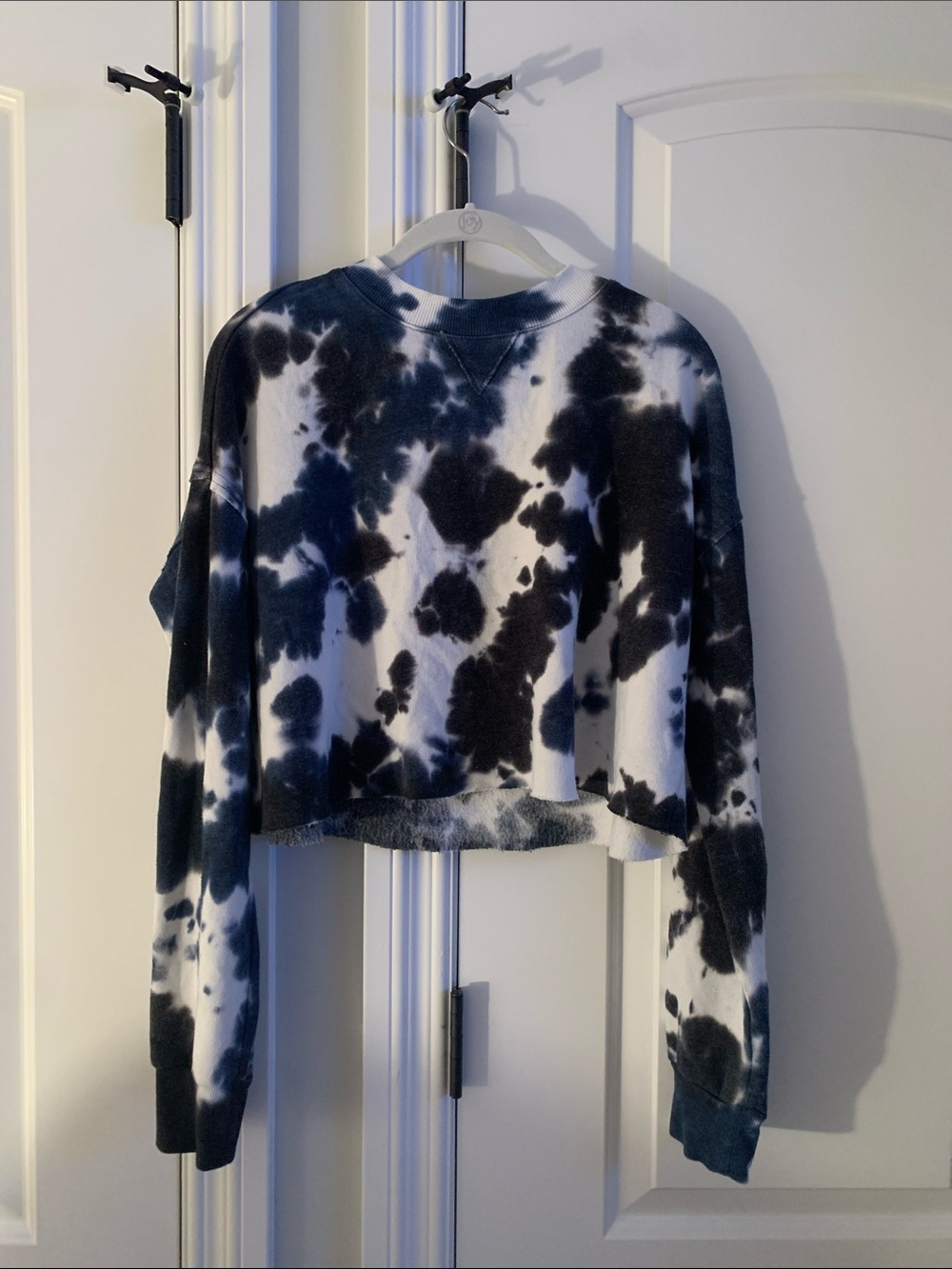 Brand new condition Cropped Tie-Dye Sweatshirt - blue & White